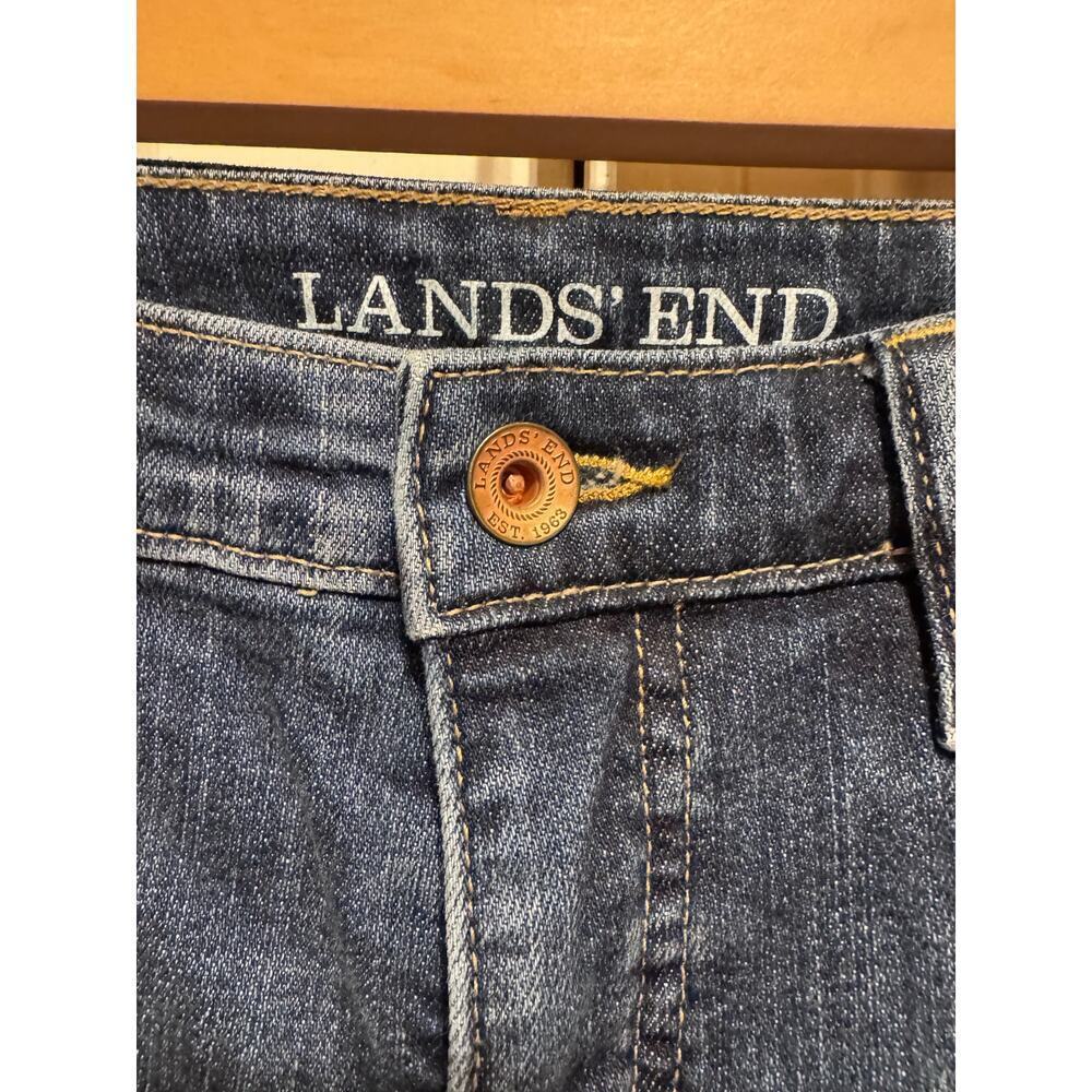 Lands’ End Mid Rise Crop Blue Denim Jeans Sz 4 - Picture 5 of 12
